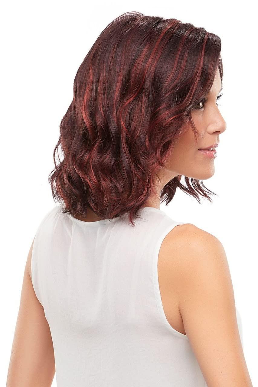 Jon Renau Maxwigs Scarlett Avg Cap Color 4 Brownie Finale - Jon Renau Wigs 11.25\" Shoulder Length Beach Waves Synthetic Smart Lace Front Women\'s Mid-Length Hand-Tied Open Cap Wavy Scalp Ventilation Pre-Styled