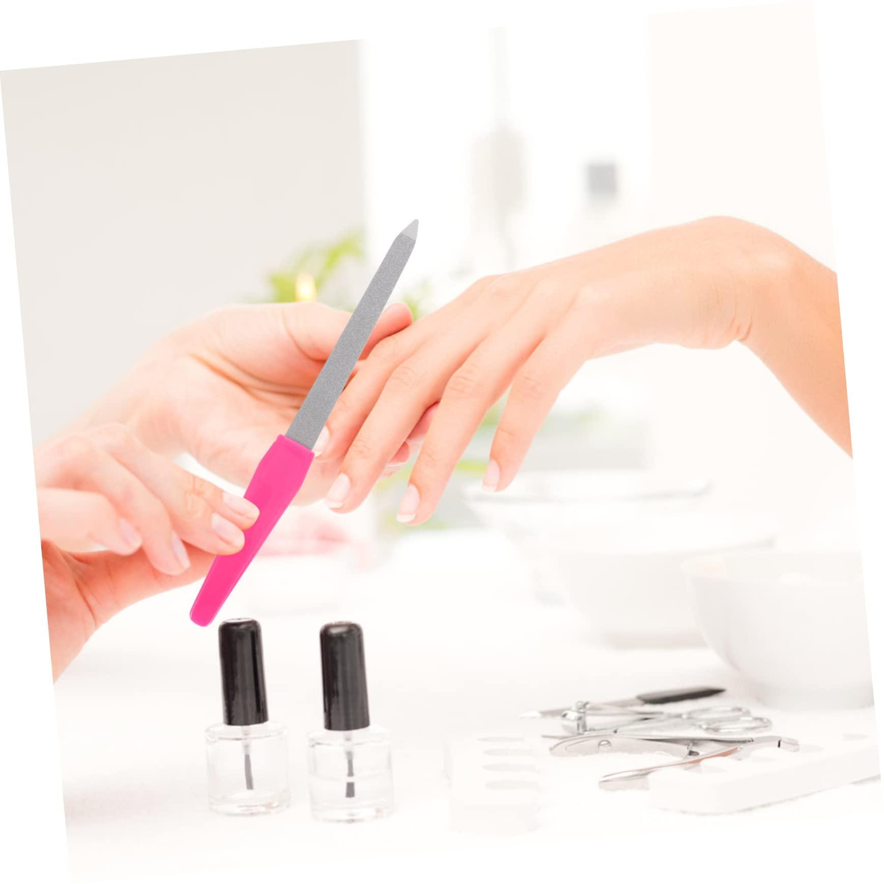 WOONEKY WOONEKY Nail File and Buffers Set 10pcs Boards for Nails Double-Sided Fingernail Files for Acrylic Nails Metal Nail Files for Natural Nails Nail File Kit Rose