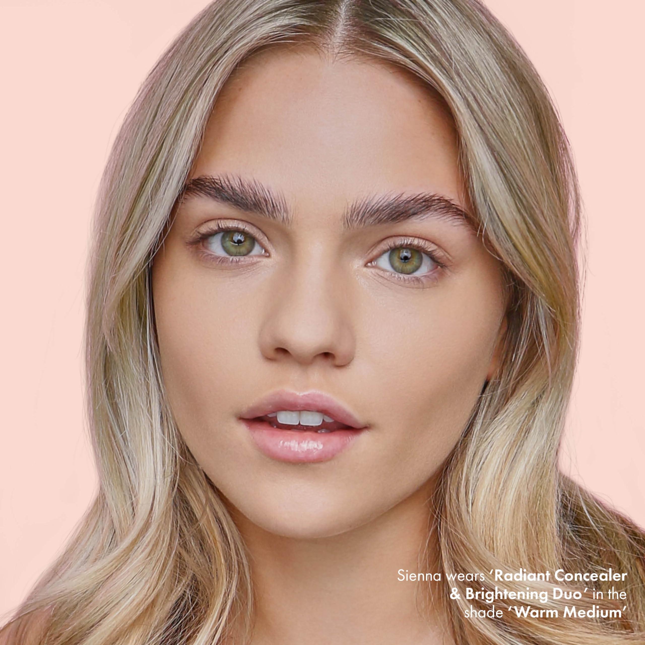 ICONIC LONDON ICONIC LONDON Radiant Concealer & Brightening Duo | Creamy Liquid + Brightening Crayon Dual Ended Concealer, Cruelty Free, Vegan Makeup (Warm Medium) 0.08 oz