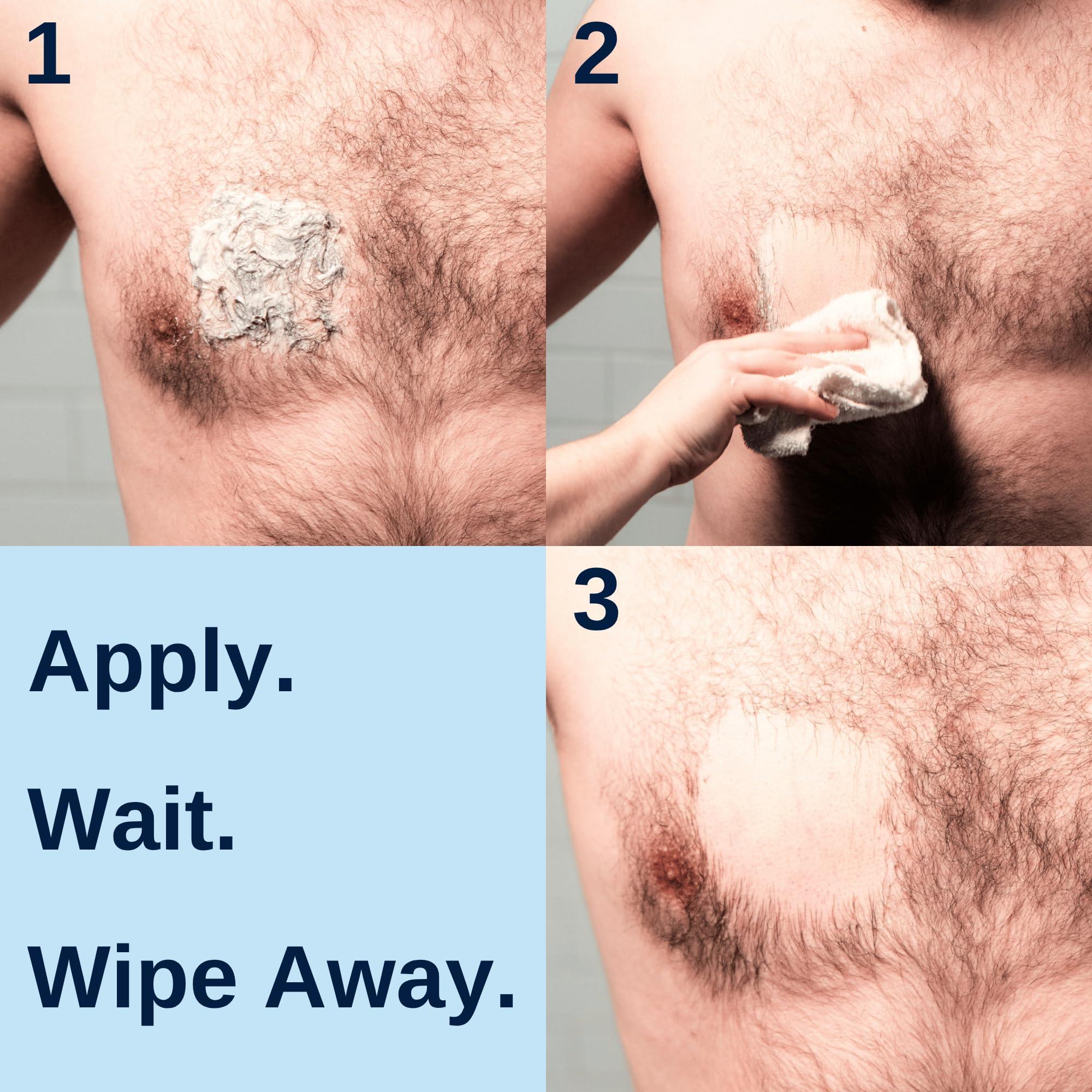 NO HAIR CREW No Hair Crew Intimate/Private At Home Hair Removal Cream for Men - Painless, Flawless, Soothing Depilatory for Unwanted Coarse Male Body Hair, 100ml