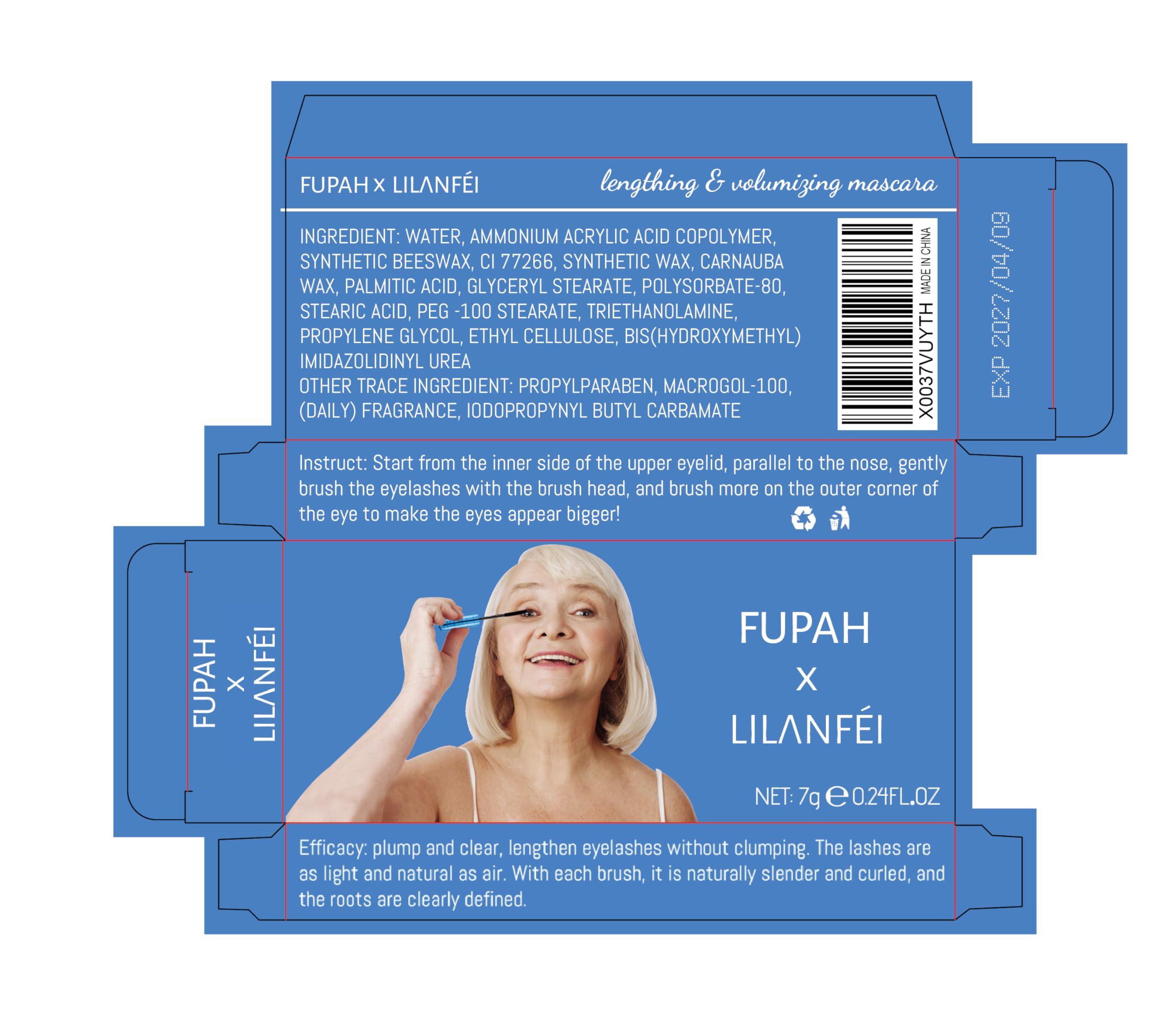 fupah Mascara for Older Women 60 Plus, Mascara for Women over 60 with Thinning Lashes, Waterproof Mascara Black, Hypoallergenic Tubing Mascara Black Volume and Length for Sensitive Eyes (1 Pack)