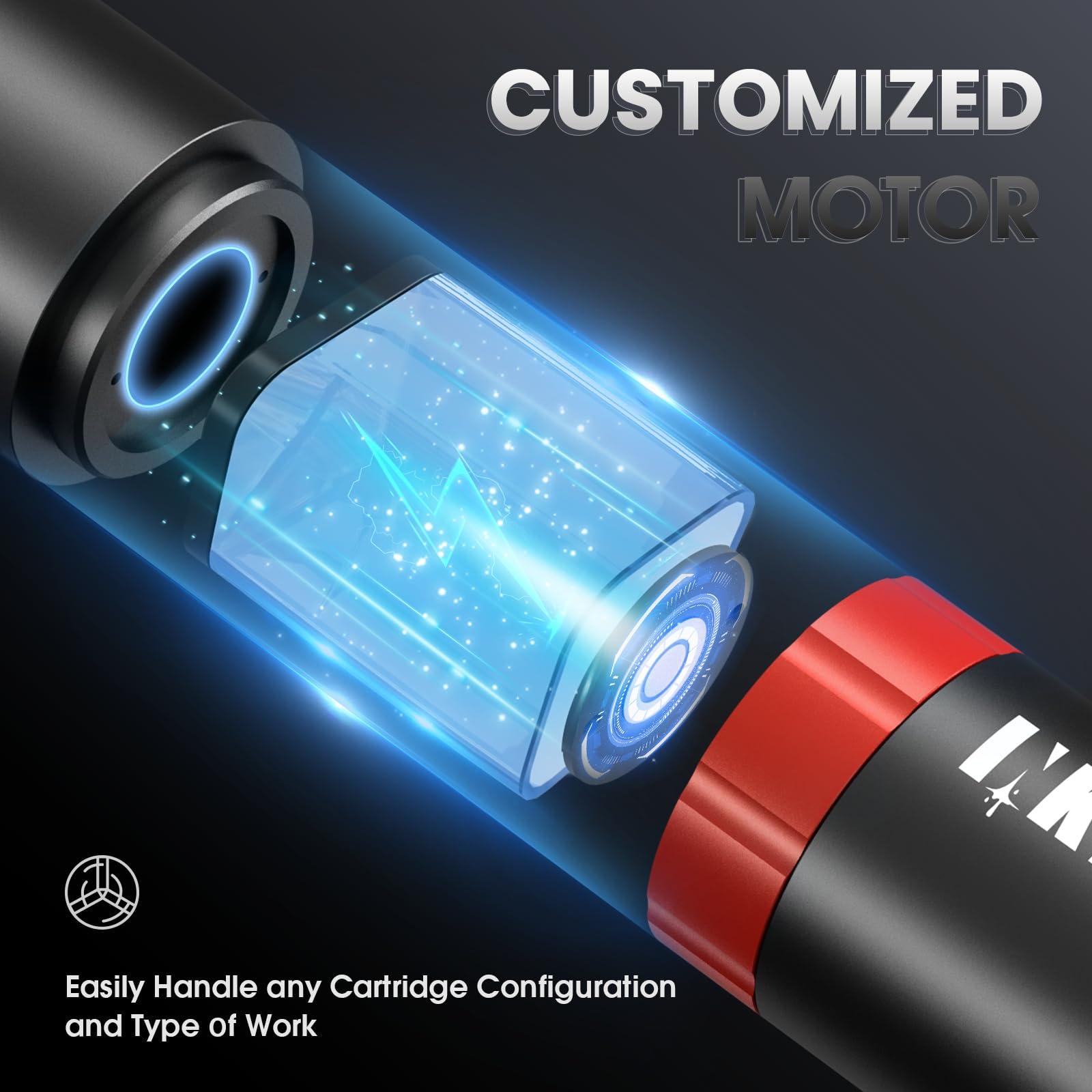 INKin INKin Tattoo Kits for Beginners Complete Set, Tattoo Gun Kit with Everything, Tattoo Machine Wireless with 1500mAH Power Supply Digital LED Display and Mixed Tattoo Needles, 10Pcs Tattoo Ink