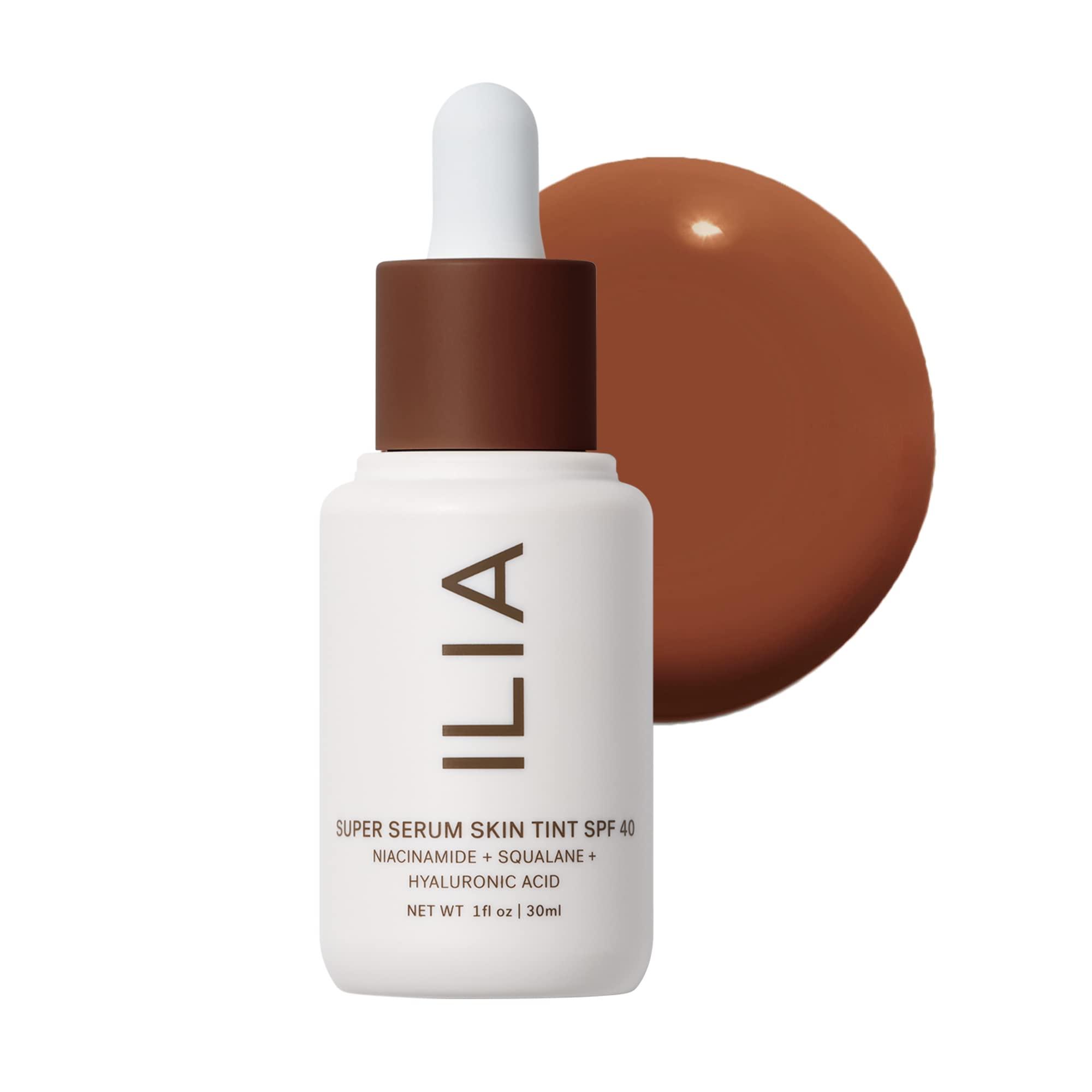 ILIA ILIA - Super Serum Skin Tint SPF 40 | Non-Comedogenic, Vegan, Lightweight to Help Against Blue Light, + Pollution while Hydrating, Smoothing, + Refining (Miho ST17, 1 fl oz | 30 ml)