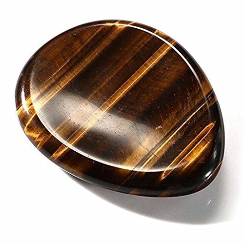 fengshuisale Feng Shui Thumb Worry Stone Water Drop Natural Tiger Eye Chakra Reiki Healing Crystals - Tumbled Palm Stone W3459