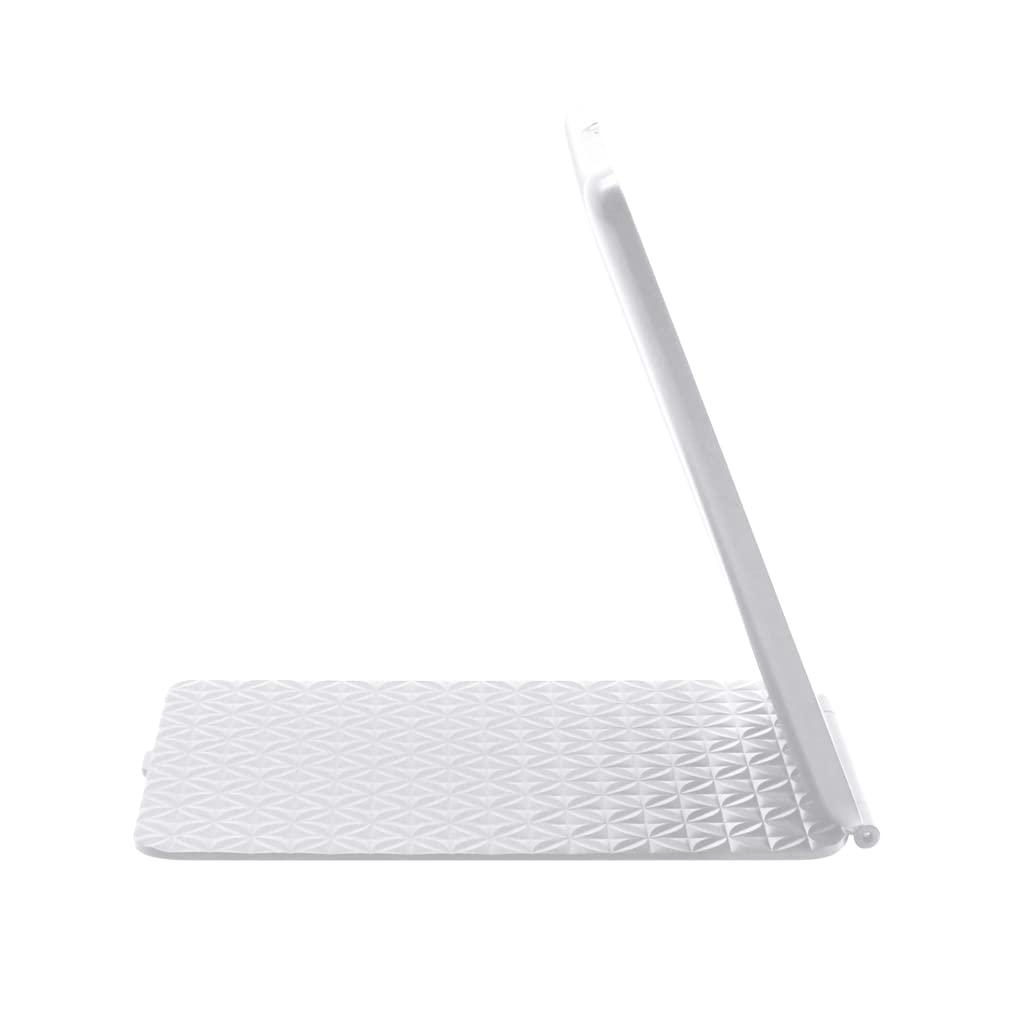 IMPRESSIONS VANITY  COMPANY Impressions Fleur Touch Pad Mini Tri Tone LED Makeup Mirror with Touch Sensor Switch, Foldable Vanity Mirror with Flip Cover (White)