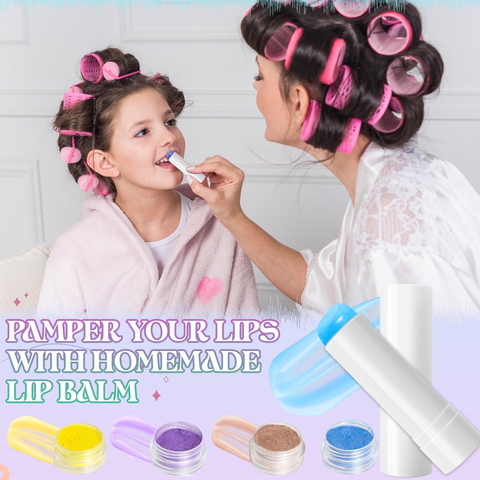 Jcoos Lip Balm Making Kit JCOOS Diy Lip Balm Kit Make Your Own Lip Gloss Making Kit, Moisturizing Lip Balm Base, Natural Beeswax, Lip Balm Containers, Lip Gloss Flavoring Oil, Crafts for Teens, Kids, Adults