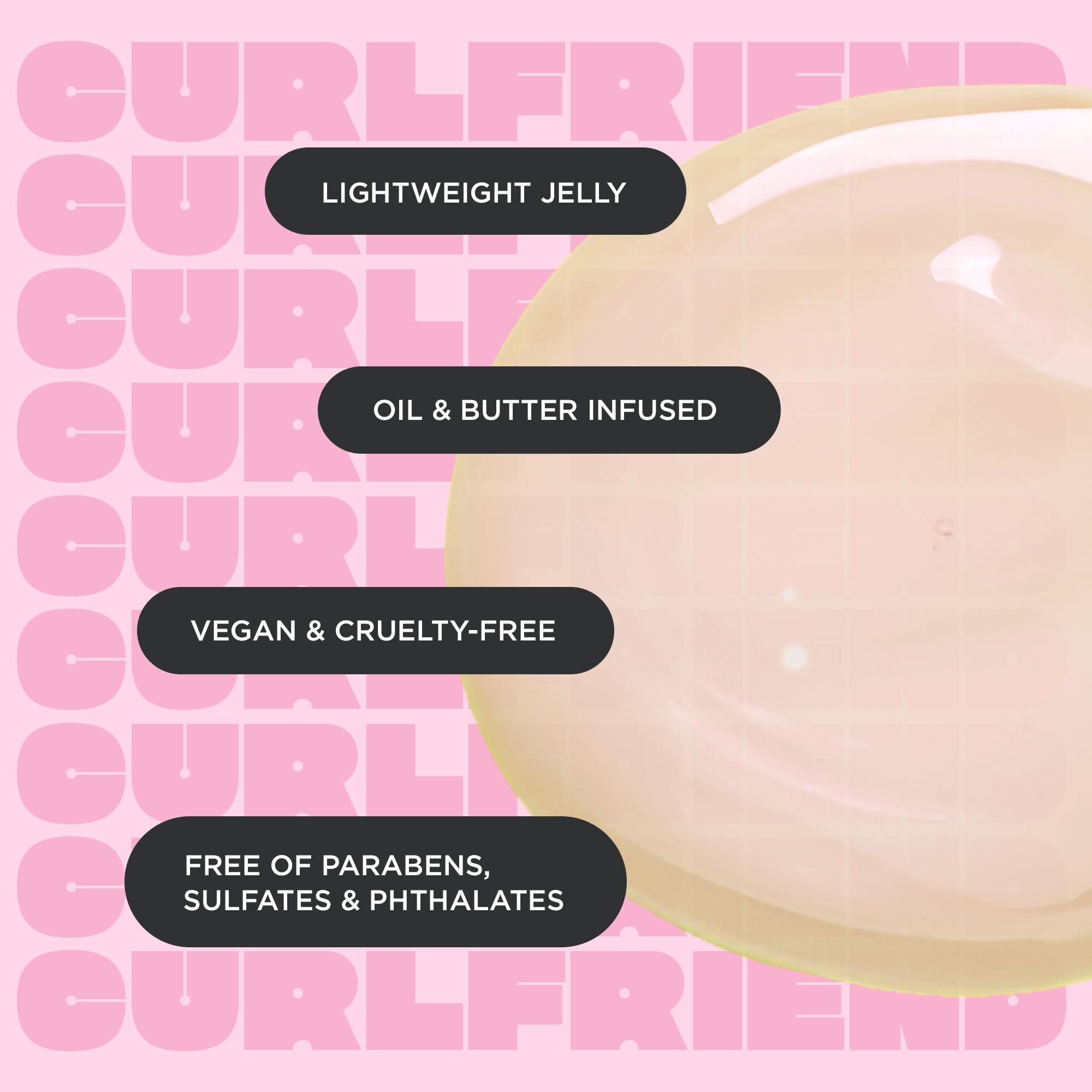 Cake Beauty Cake Beauty Curl Jelly, The Curl Crush Moisturizes & Nourishes Curls - Lightweight for Soft Hold & Shiny Finish - Humidity Blocking For Frizz Control - For Curly Hair- 7 oz / 200g