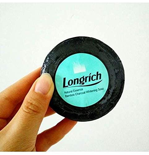 Longrich Longrich Bamboo Charcoal Soap, Black Soap,Brightening Soap for Fighting Pimples, Acne, 3 Bars