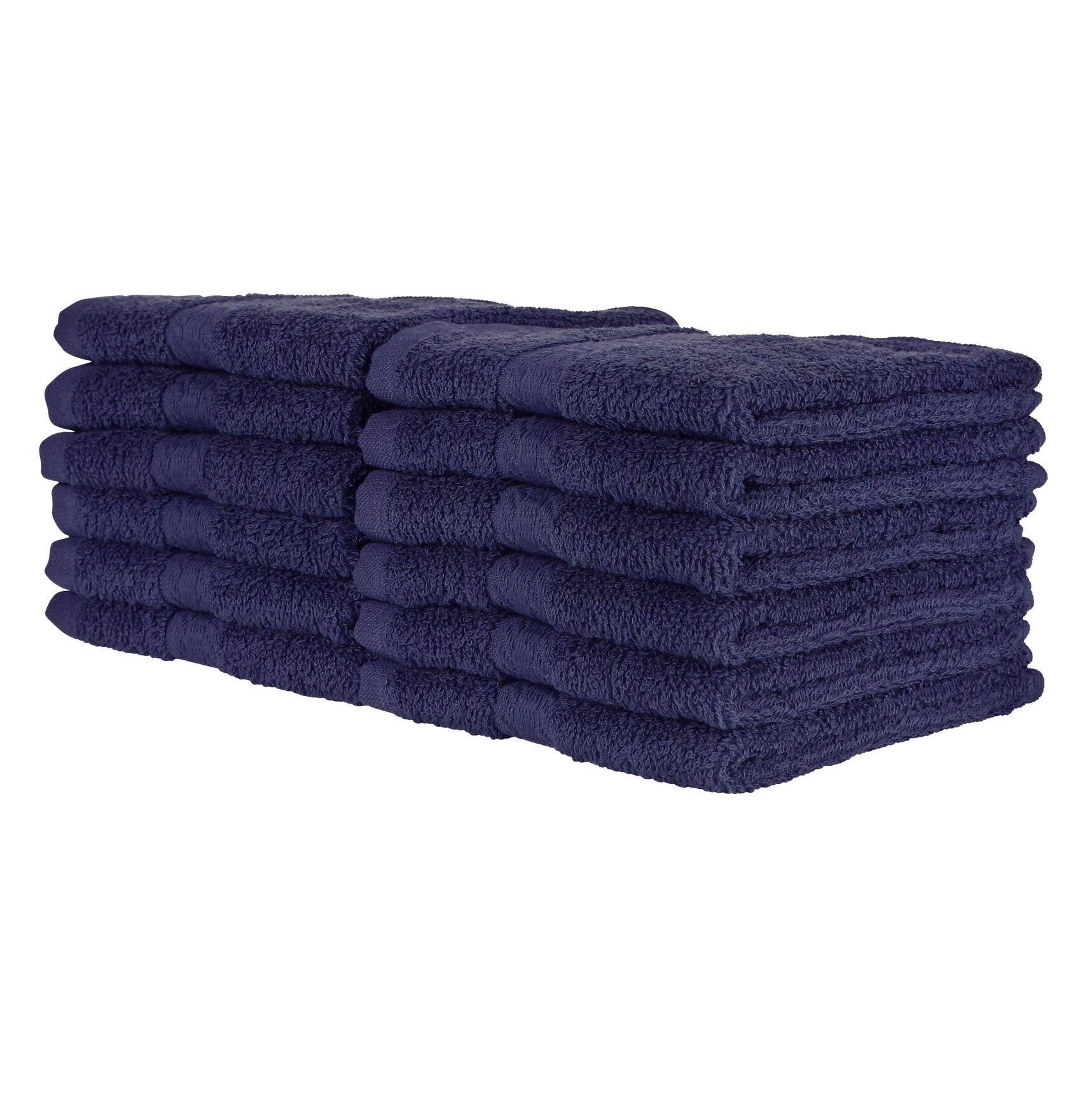 UTS UTS-Salon-Gym-Hand Towels-Color Navy Blue 16 x 27 Non-Bleach Proof-Pkg 5 Dozen