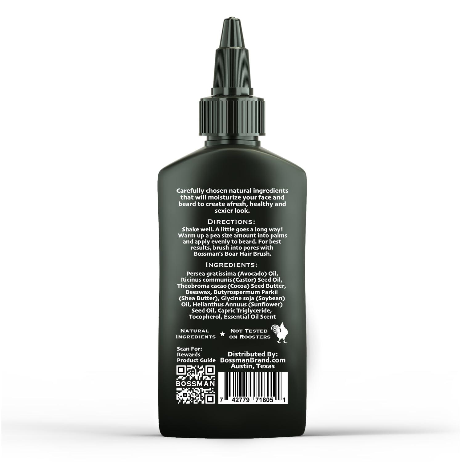 Bossman Bossman Big Boss Beard Care Kit for Men - 7 Piece Beard Grooming Kit with Jelly Beard Oil, Beard Conditioner, Beard Balm, MUDstache Wax, Bar Soap, Metal Comb, Brush - Mustache Kit (Vetiver X)