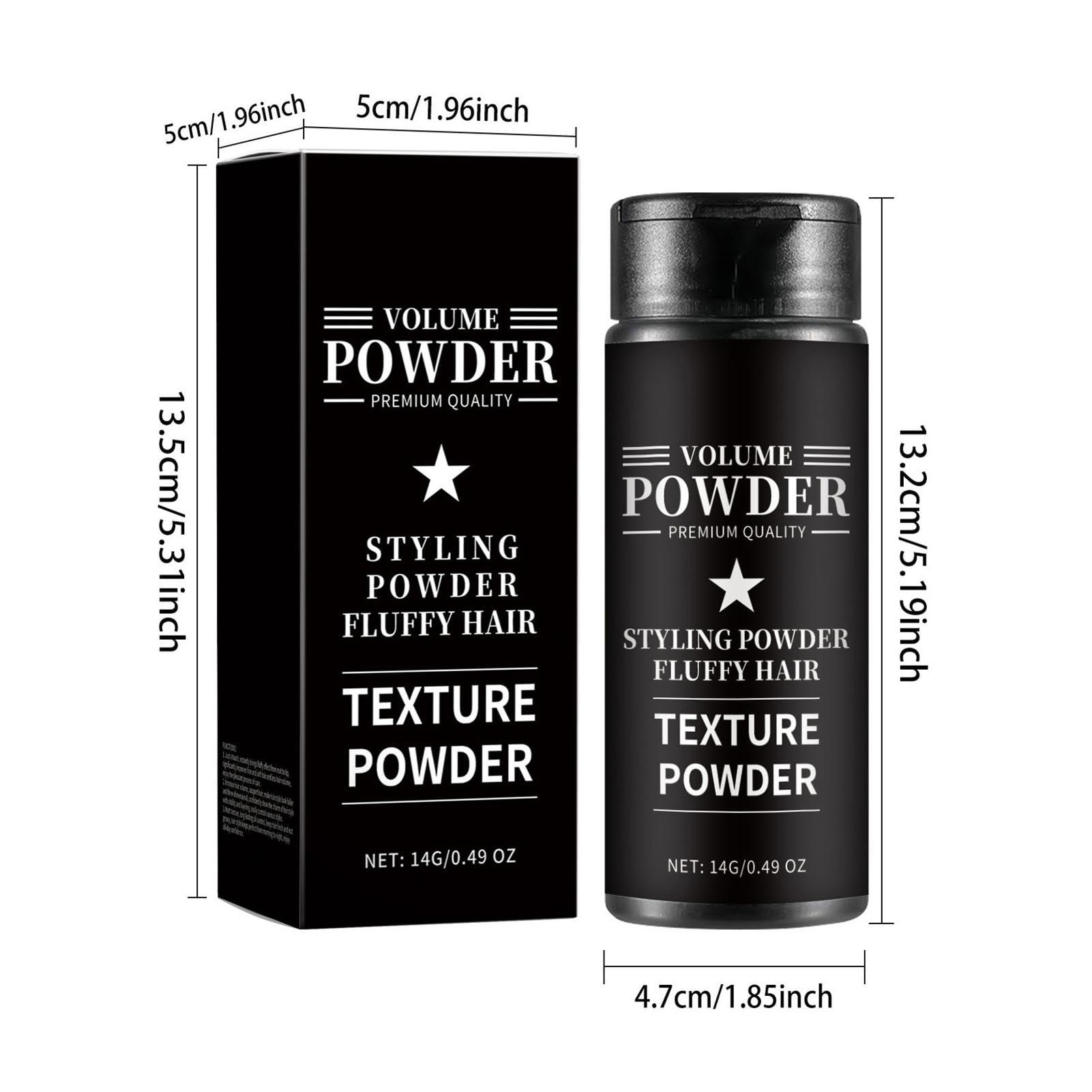 NinthAvenue Basics Hair Texture Powder For Men, 14g Hair Styling Powder For Men, Hair Volume Powder, Hair Root Lifting Powder, Hairline Beard Filling, Light Control Natural Matte Look(2pieces)