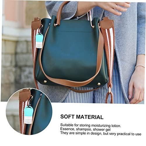 Beavorty Beavorty 4pcs Packaging Silicone Storage Bottle Travel Bottles with Clip Clear Bottle Keychain Holder Refillable Keychain Bottle Clear Container Mini Containers Travel Containers