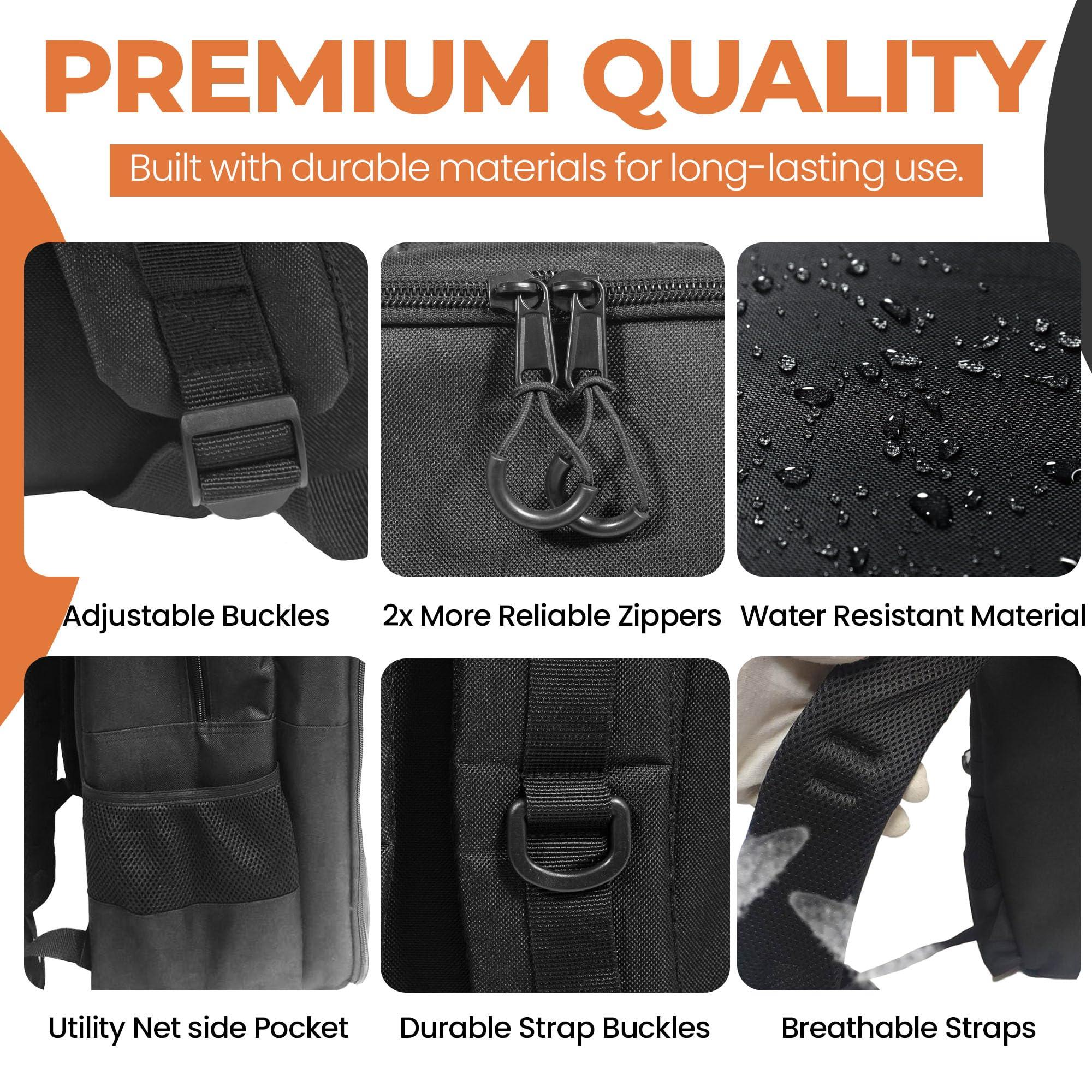 Smart Barber Smart Barber XL Barber Bag & Barber Backpack for Clippers, Tools & Supplies  Padded Tool Compartment, Durable, Easy-Clean, Water-Resistant Case for Traveling Stylists & Groomers