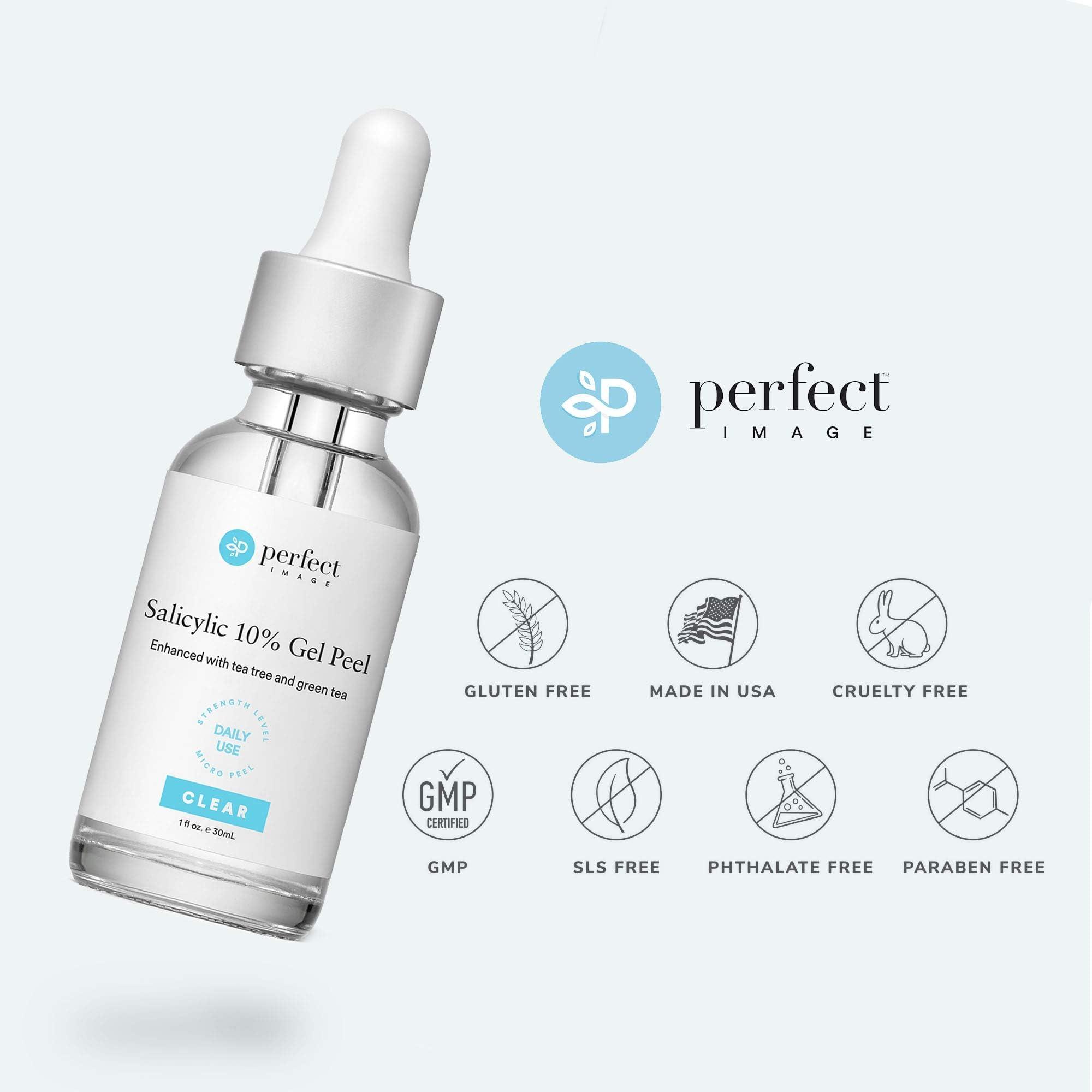 Perfect Image Salicylic 10% Gel Peel, Breakout and Pore Minimizer and Cleanser, 15-30 Full Facial Chemical Peels, 1 fl oz. e, 30 mL Perfect Image