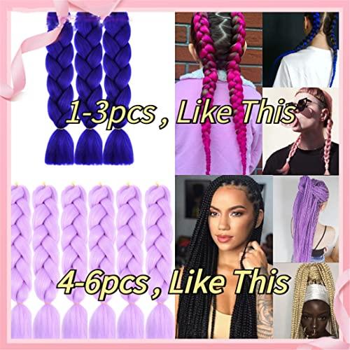 STREJHYT 5 Pcs Hair For African Braids 24 Inch Synthetic Hair Extensions Shadow Braiding Hair Crochet Braid Hair B32 24inches 1Pcs/Lot