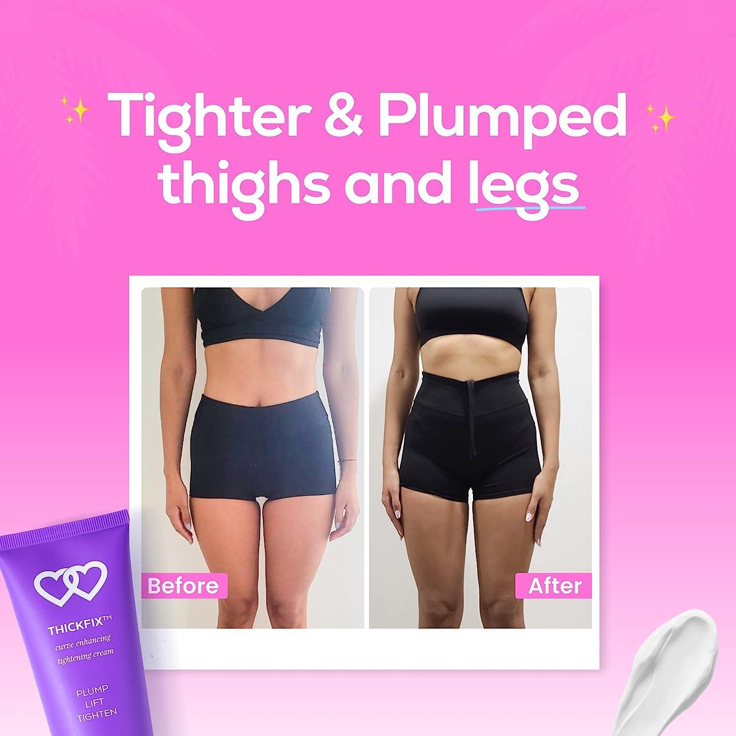 GLUTEBOOST Gluteboost - ThickFix Weight Gainer Cream - Natural Enhancement For Women - Curve Plumping and Firming For Hips, Thighs, and Legs - Body Enhancer With Voluplus and Volufiline - 1 Month