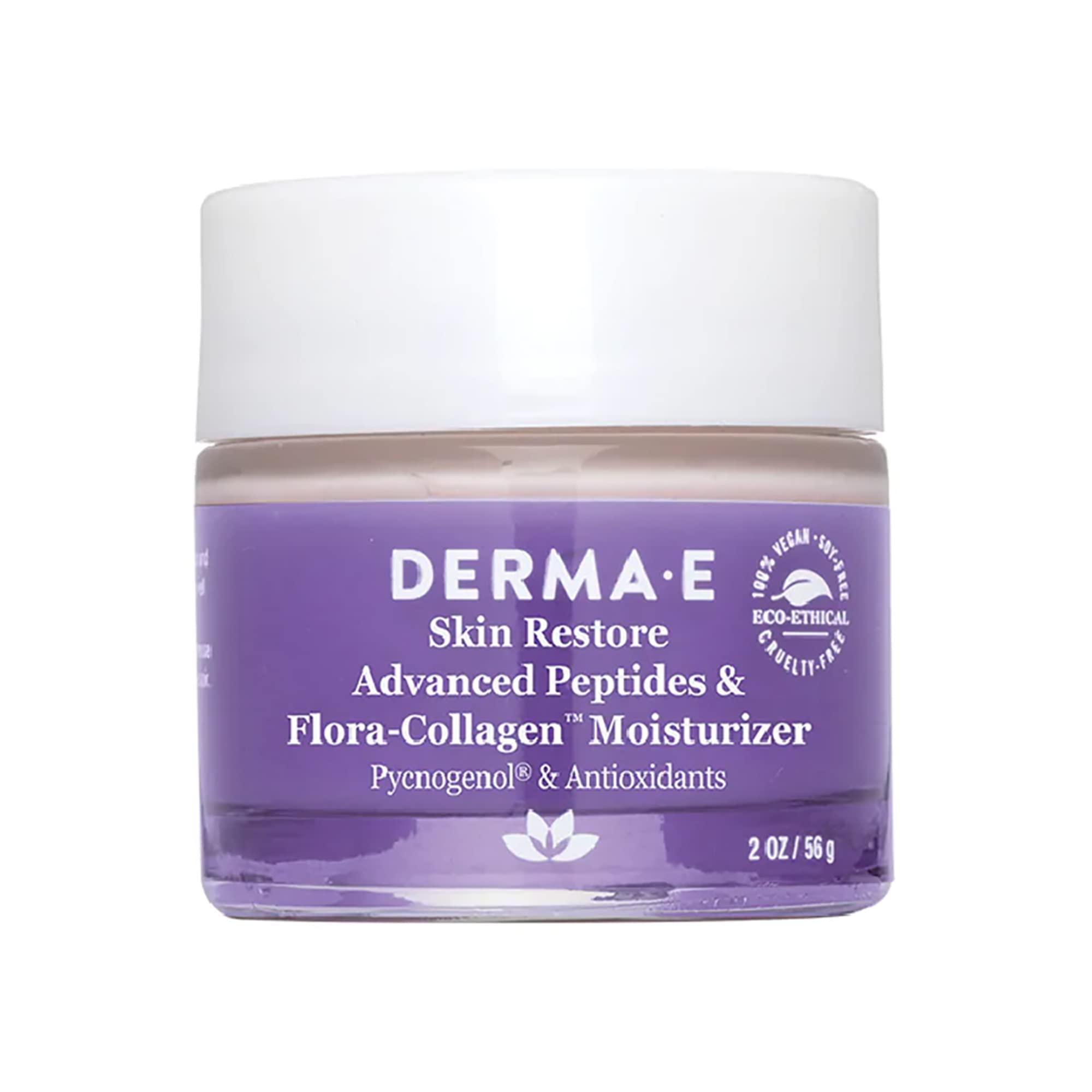 Derma E Derma E Advanced Peptides and Collagen Moisturizer Double Action Face Cream with Peptide Complex Intense Natural Collagen Moisture Day and Night Cream for Women, 2oz