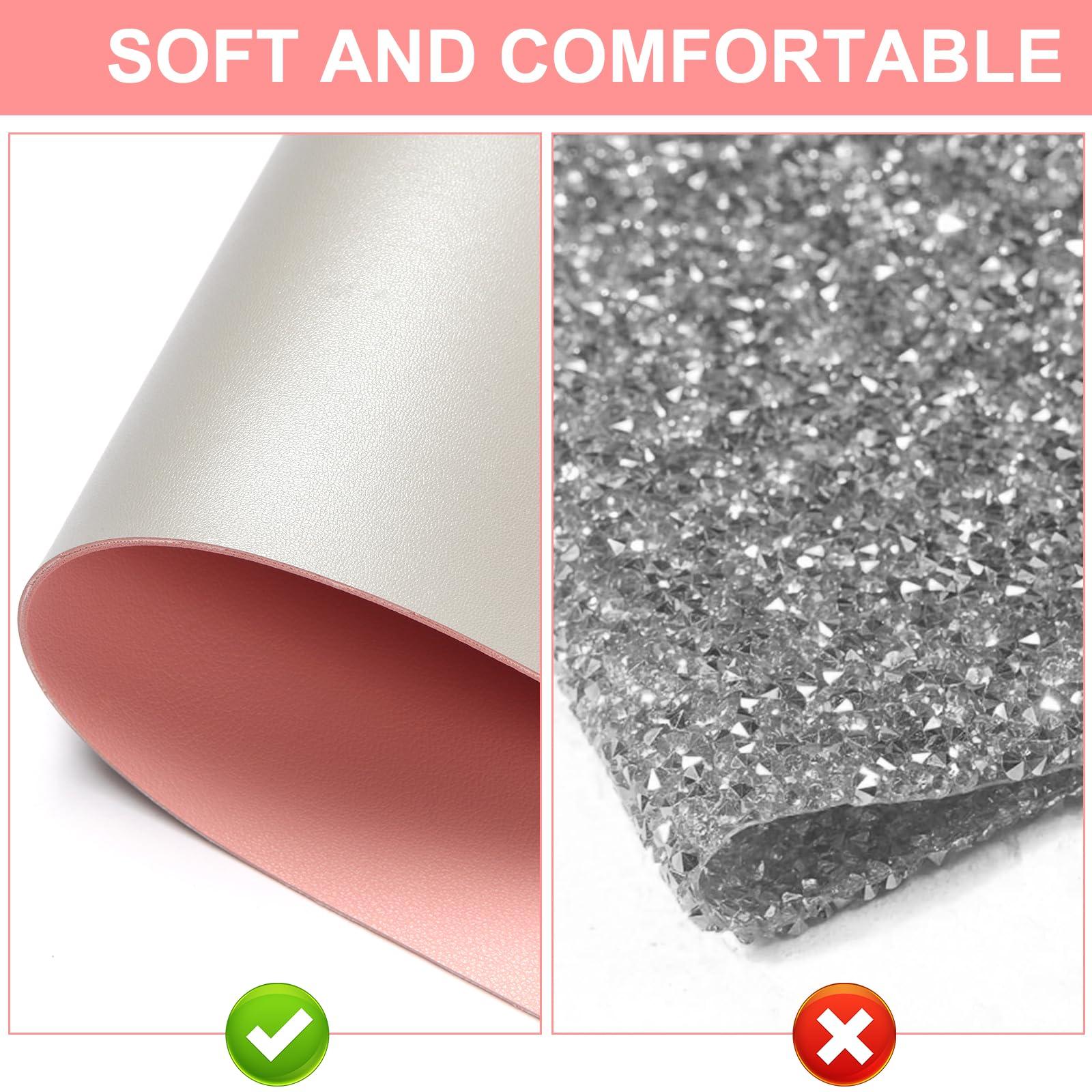 OUBXINS Makeup Mat for Vanity - Waterproof | Oil-Proof | Dust-Resistant | Soft and Comfortable Desk Protection, Ideal for Makeup Tables and Workbenches (15.7"X23.6", Pink)