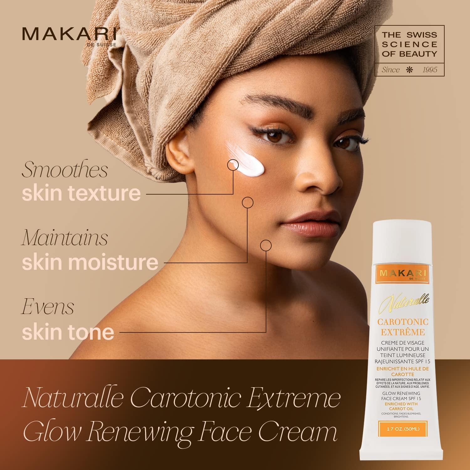 MAKARI Makari Naturalle Carotonic Extreme Glow Renewing Face Cream SPF15 (1.7 oz) | Brightens, Moisturizes, and Rejuvenates Skin | Helps Diminish Acne, Control Oily Face, and Minimize the Appearance of Aging