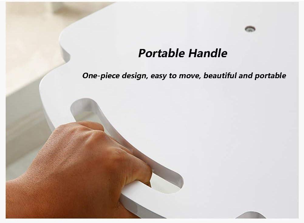 Katzowen Katzowen Utility Organizer Cart Wood Beauty Salon Trolley Roll-About Cart & Organizer, Hair Spa Equipment Styling Pedestal, Support 100kg, White