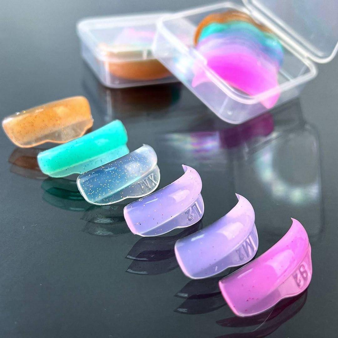 Liber Beauty Lash Lift Shield C Curl 5 Size Lash Lift Lamination Pad, Rapid 5 Minute Eyelash Lifting Shields Make Eyes Voluminous Flexible C curl Pads Extreme Perm Rod 100 Applications