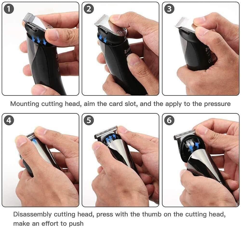 SKipdr Easy hair clipper Professional Hair Clippers cordless Haircut Hair clipper hair trimmer hair clipper men\'s grooming kit for beard, moustache, stubble, ears, nose, armpit, body, homemade wireless and w