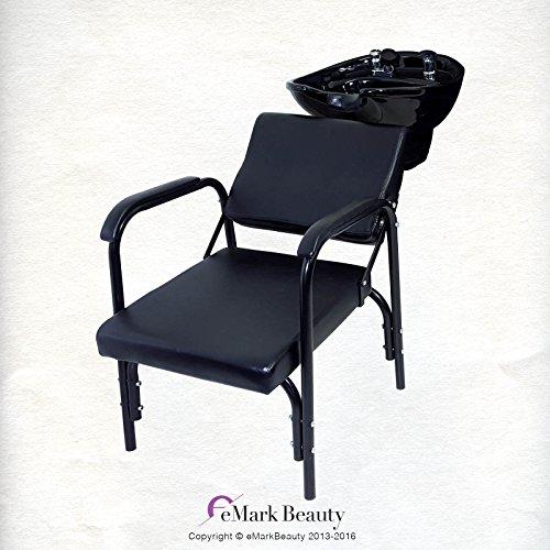 eMark Beauty Salon CERAMIC Wall Mounted Tilting Bowl Reclining Shampoo Chair TLC-B07WT-216