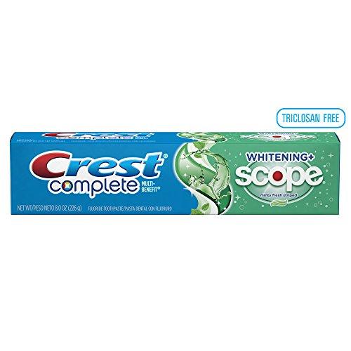 Crest Crest Complete Whitening Plus Scope Minty Fresh Toothpaste, 8-Ounce (Pack of 4)