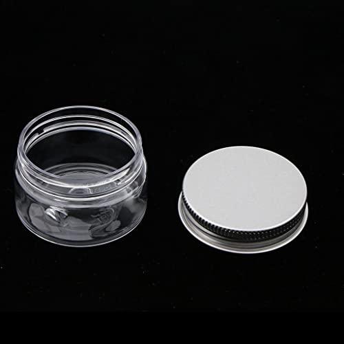 Jojomis Jojomis 30ml-120ml Empty Cosmetic Pots Lip Balm Container Jar Aluminum Tins 10 Packs - Clear, 30ml