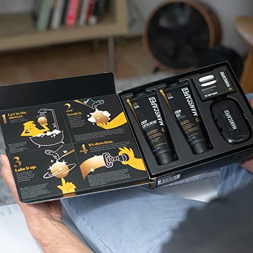 Manscaped Refining The Gentleman MANSCAPED The Ultra Smooth Package, Male Hygiene Shaving Bundle With Groin Razor, Shaving Gel, and Exfoliator