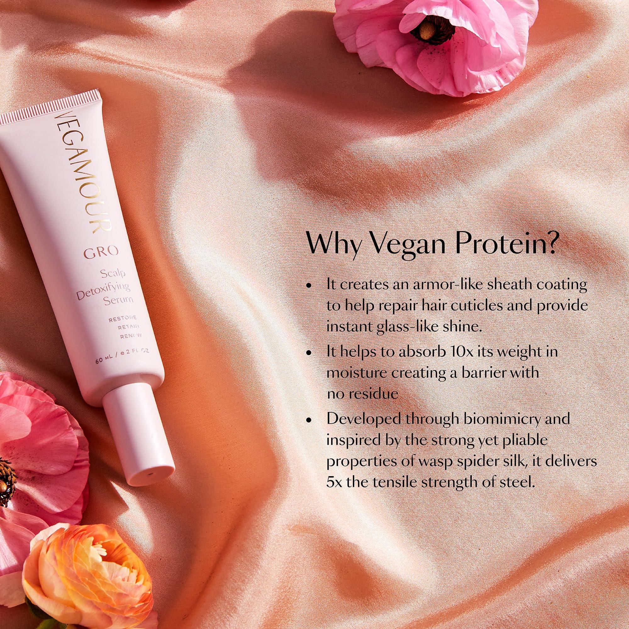 VEGAMOUR VEGAMOUR GRO Scalp Detoxifying Serum, Scalp Serum with Zinc PCA Removes Buildup & Soothes Scalp, Natural Citrus Scent, 2 fl. oz.