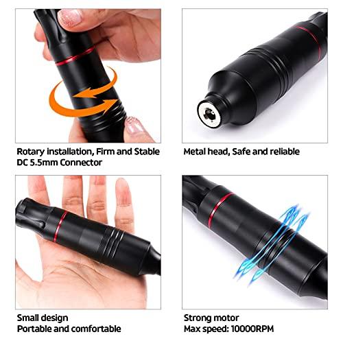 Autdor Autdor Tattoo Machine Cartridge Pen - Premium Tattoo Pen Cartridge Machine Atom Rotary Pen Tattoo Machine & Permanent Makeup Pen with Japan Motor for Tattooing, Tattoo Needles Cartridge, Tattoo Supply