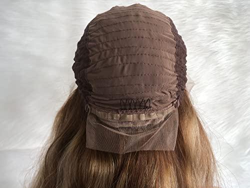 Guanyuwigs Guanyuwigs 13x4 Body Wave Highlight Lace Front Human Hair Wig Transparent Lace Wig 4/27 (14inch)