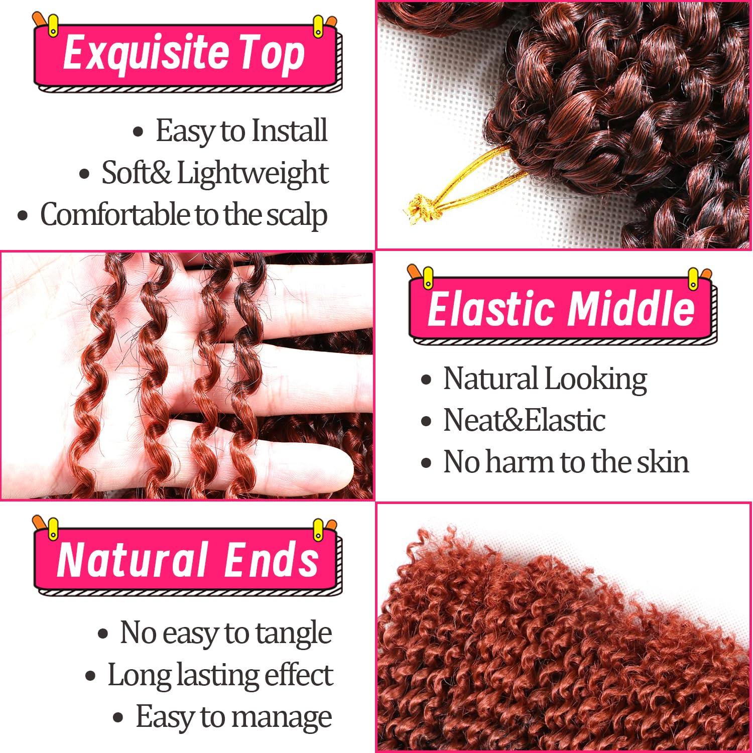 Lifabeauty 10 Inch Marlybob Crochet Hair 8 Small Packs/lot Crochet Braids Jerry Curly Hair Extensions Ombre Synthetic Braiding Hair (8Bundles10 Inch, 1B/350#)