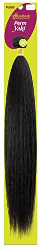 Chade Fashions Inc Chade Fashions Ali-naturale Perm Yaki High Heat Synthetic Hair Flat Style Loose Ends - ANY30" (1B)