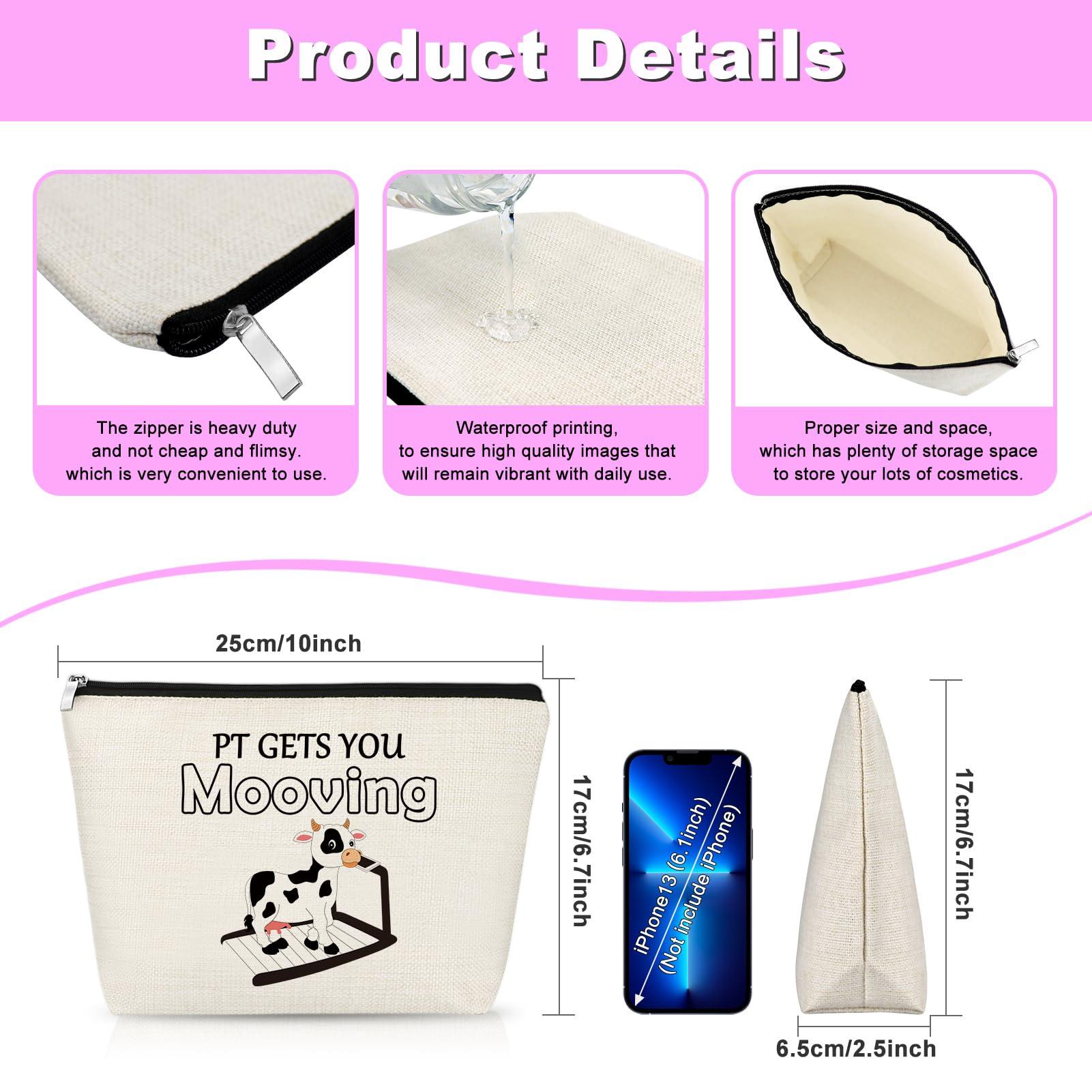 Gfhzdmf Gfhzdmf Physical Therapy Gifts Physical Therapy Makeup Bag For Pt Gets You Moving Physical Therapist Gift Cosmetic Bag For Pt Appreciation Gifts Coworker Zipper Pouch (For Pt Gets You Moving)