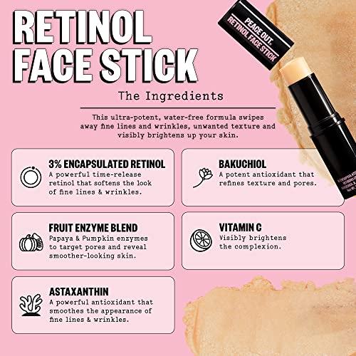 PEACE OUT PEACE OUT Skincare Retinol Face Stick. Reduce Fine Lines, Wrinkles and Uneven Texture with 3% Encapsulated Retinol (.28 oz)