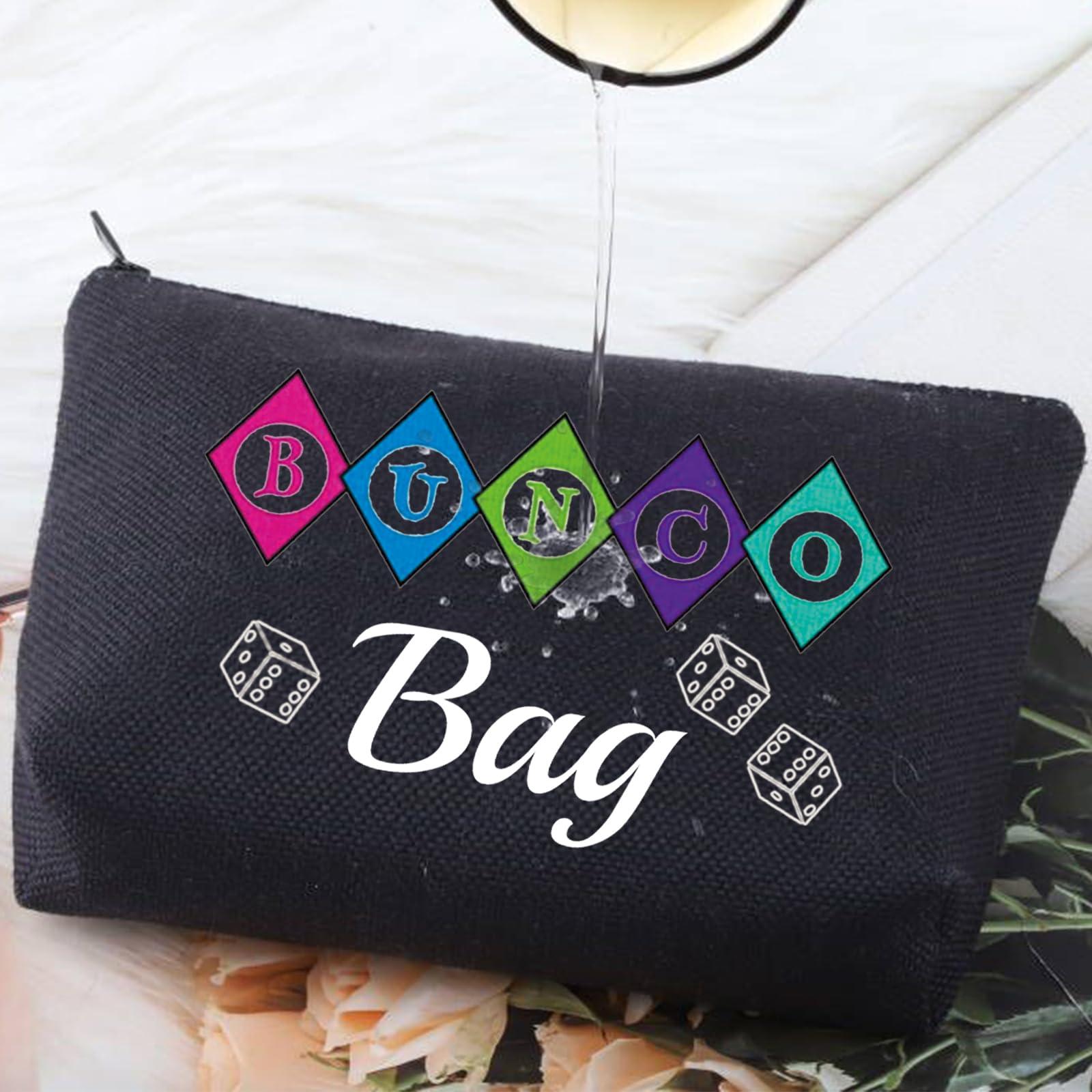 G2TUP G2TUP Bunco Game Night Funny Bunco Gifts for Women Accessory Pouch Bunco Bag Dice Game Gift Idea (bunco dice bag Black)