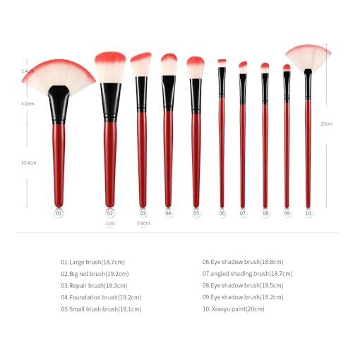 Taolivingmart Makeup Brush Set 24 Piece Professional with Portable Storage Bag, Wood Grain Texture, Soft and Durable Perfect for Travel and On-The-Go Touch Ups (Pink)