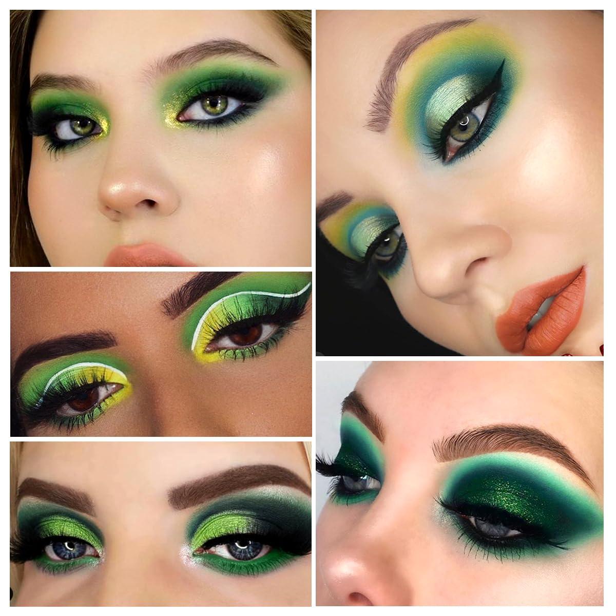 oygcee oygcee Green Eyeshadow Palette,Light Bright Emerald Dark Avocado Neon Green Eyeshadow Shades,25 Colors Matte Shimmer Glitter High Pigmented Eye Shadows Makeup Pallet, Waterproof Makeup Pallete
