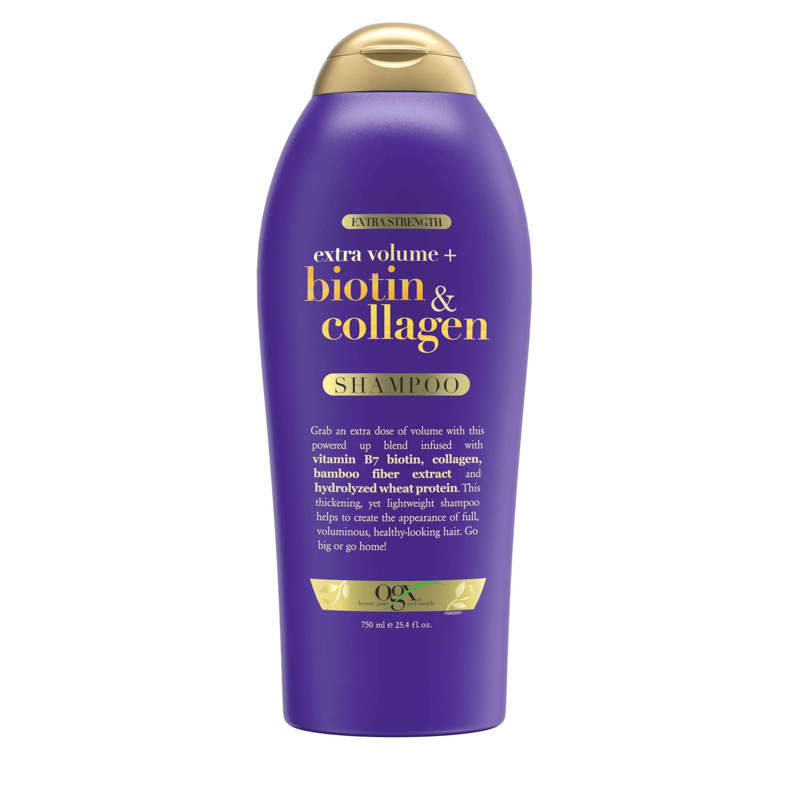 OGX OGX Biotin & Collagen Extra Strength Volumizing Shampoo for Thicker, Fuller Hair, 25.4 fl oz
