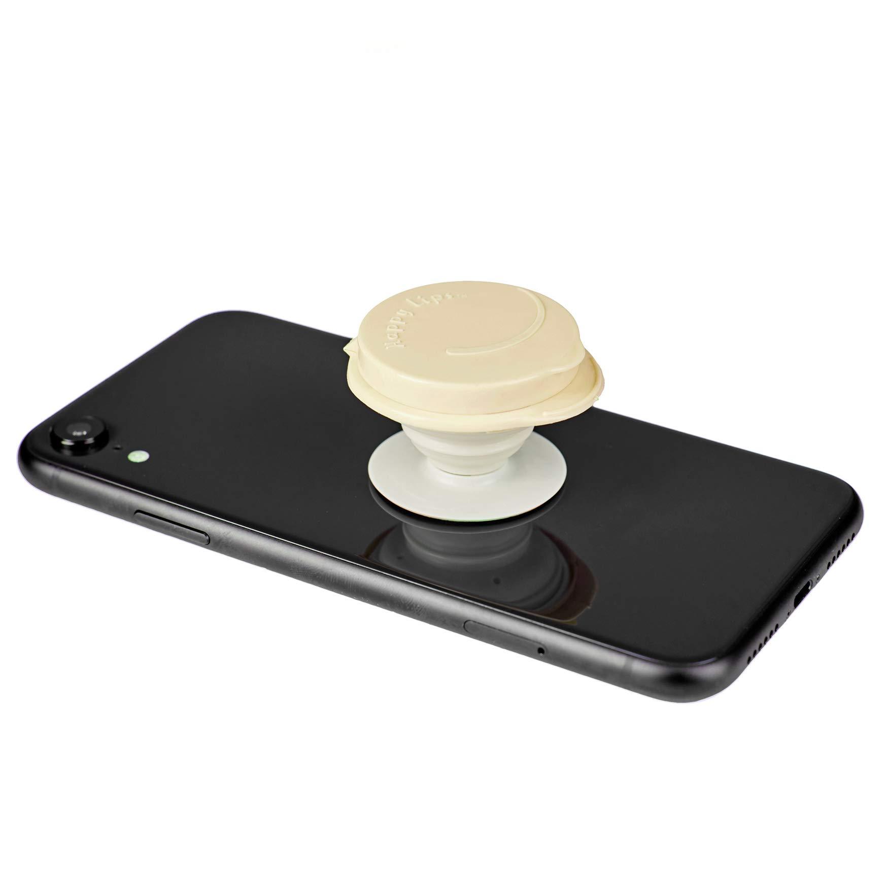 Happy Lips Happy Lips  Lip Balm & Mirror  Pop onto your Phone\'s Socket Grip (PS), refill your (PS) Grips lip balm or attach anywhere with included adapter (Variety Pack)