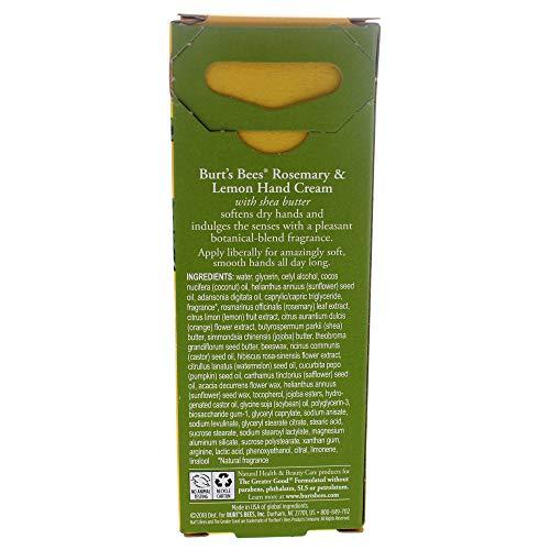 Burt's Bees Burts Bees Rosemary & Lemon Hand Cream with Shea Butter, 1 Oz (Package May Vary)