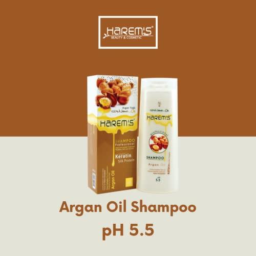 Harem's Harem's Argan & Olive Oil Hair Shampoo, Keratin Containing Shampoo, Silk Protein Shampoo,argan oil and special vegetable oil blends helps regulating the moisture-oil balance.