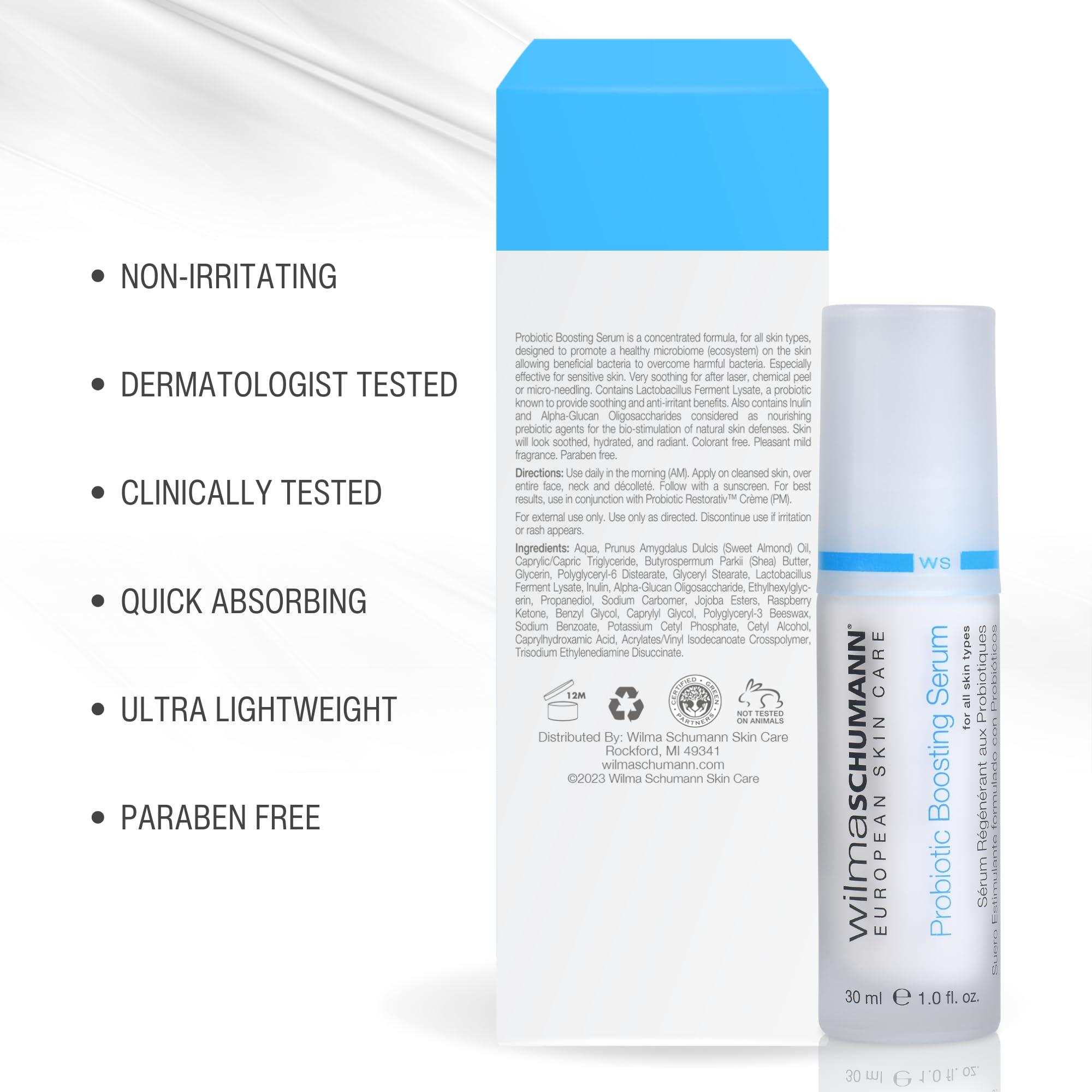 WILMA SCHUMANN Wilma Schumann Probiotic Boosting Serum for Face, Soothing Facial Serum, 1 oz