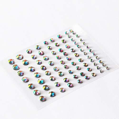 kilofly kilofly 8 Sets Temporary Eye Tattoo Makeup Transfer Stickers Crystal Gem Liners