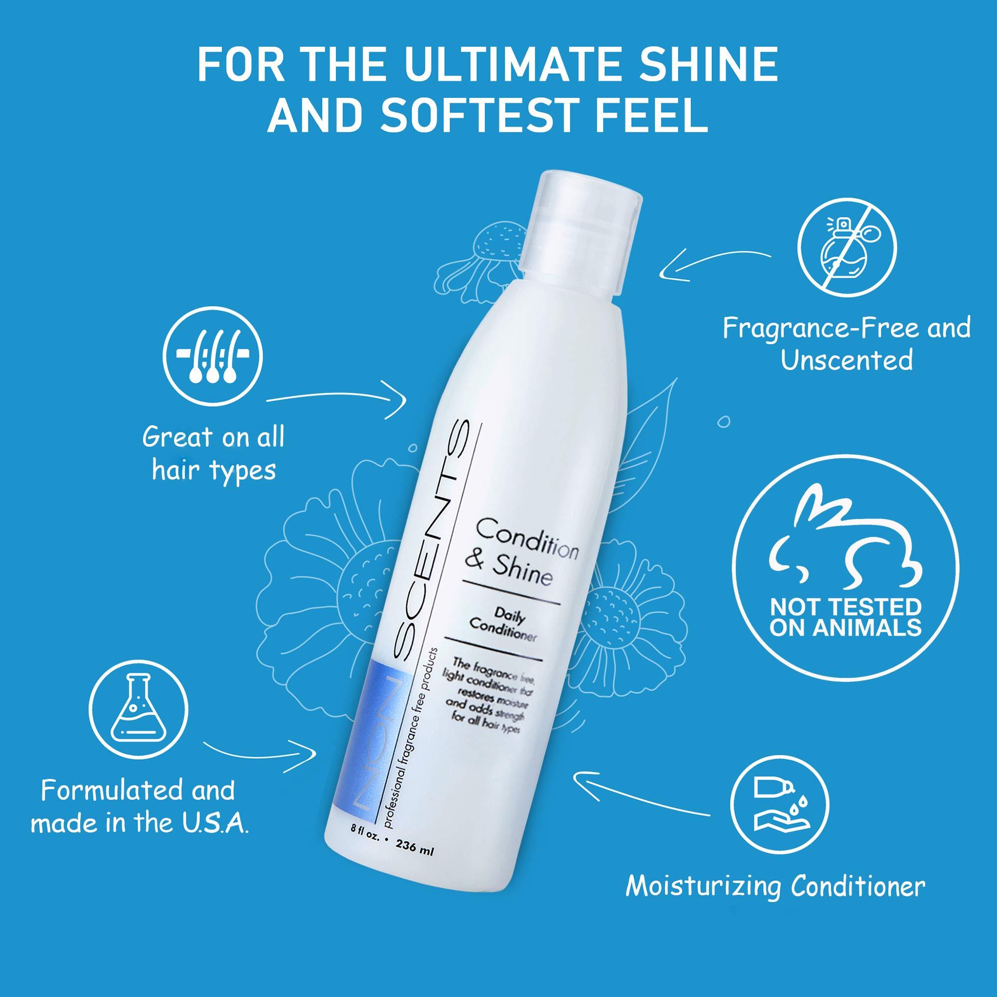 Nonscents Professional Fragrance Free Products Nonscents Original Formula Natural Conditioner for Dry Hair, Cleansing for Women & Men, Cruelty-Free & Sulfate-Free Unscented, Made in USA