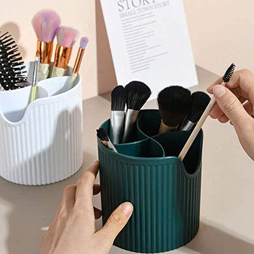 qiuqiu qiuqiu Makeup Brush Holder Dressing Table Storage Box Simple Eyebrow Pencil Storage Bucket, Creative Gift for Desktop Supplies Makeup Brush Holder-Green