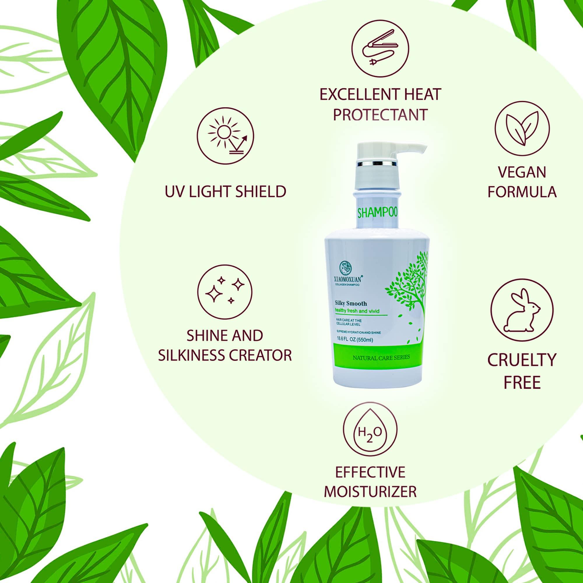 Xiaomoxuan Xiaomoxuan Organic Tea Tree Oil Shampoo - Moisturizing for Dry Hair, Scalp Treatment, Sulfate-Free - Collagen Bond for Oily Scalp and Ends