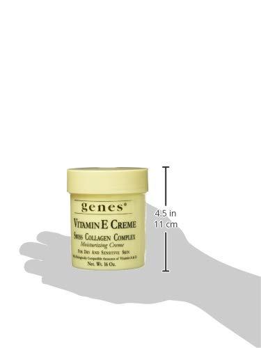 Genes Genes Vitamin E Creme Swiss Collagen Complex Moisturizing Creme for Dry and Sensitive Skin 16 oz